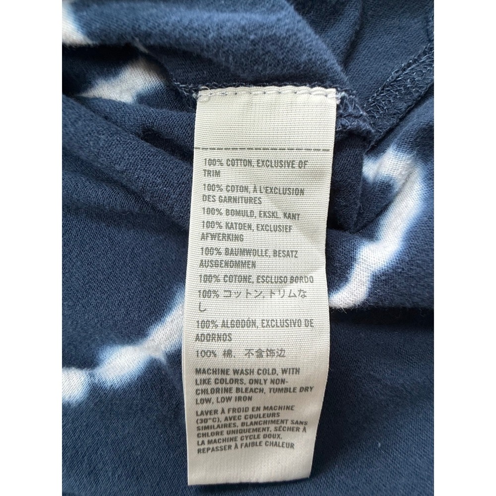 Hollister Womens Y2K Hooded Tunic Top Navy Tie Dye Stripe Size M Beachy - Picture 5 of 9